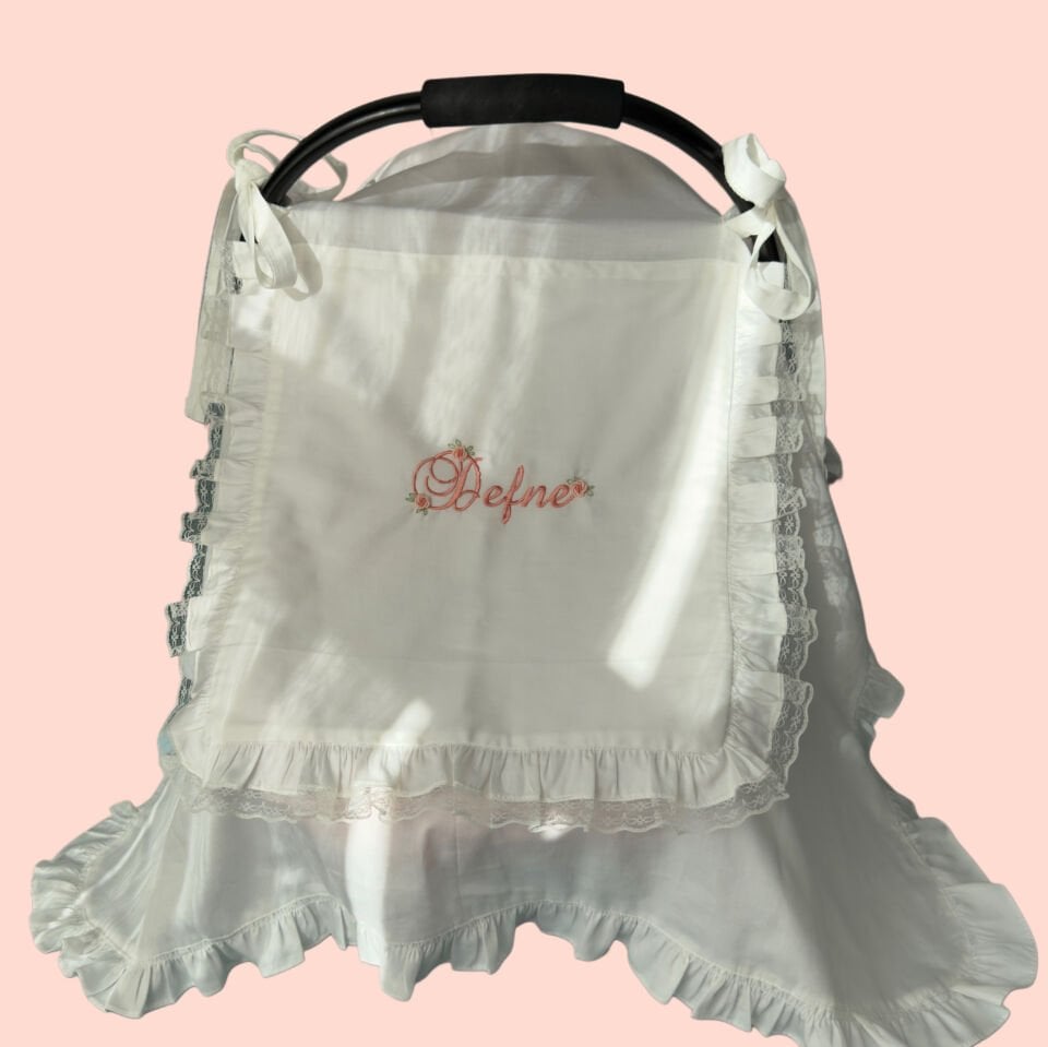 Pamuklu Bebek Arabası Örtüsü – %100 Pamuk Saten