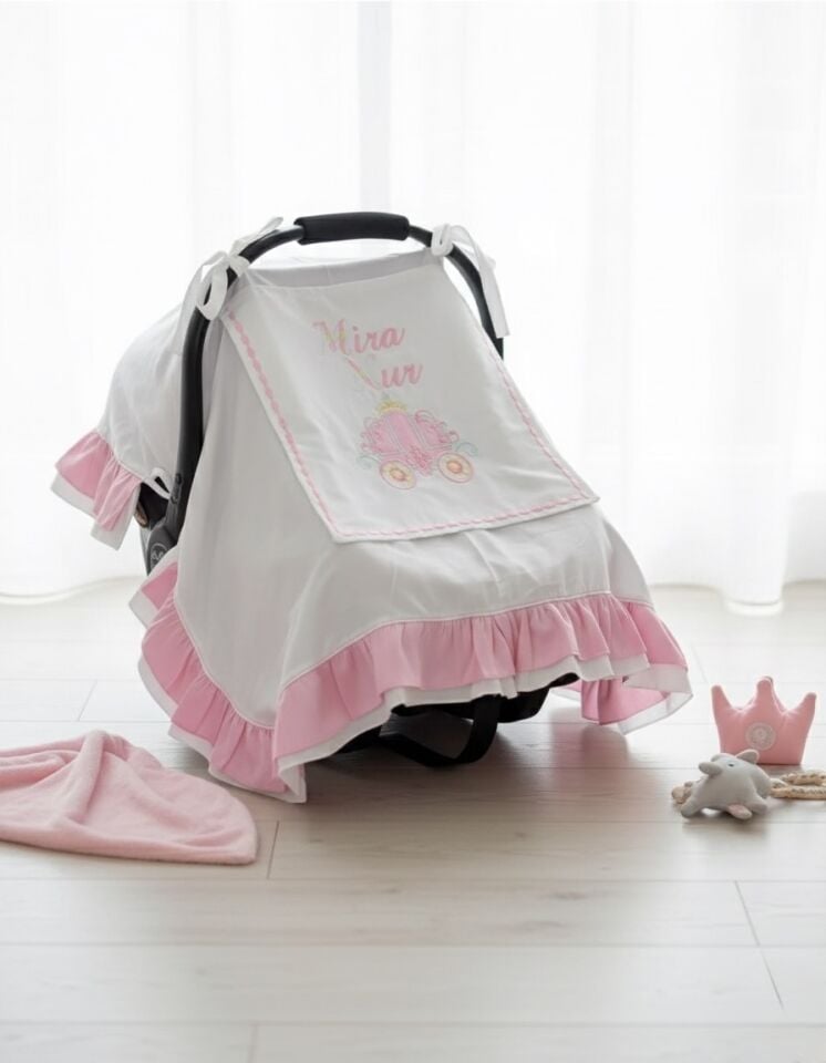 Pamuklu Bebek Puset Örtüsü