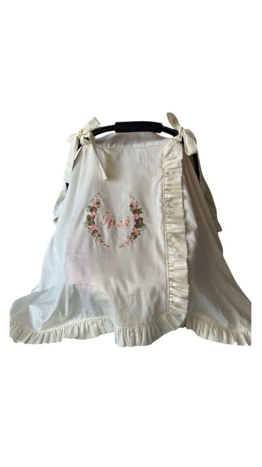 Pamuklu Bebek Puset Örtüsü | %100 Pamuk, Sivrisinek Tüllü