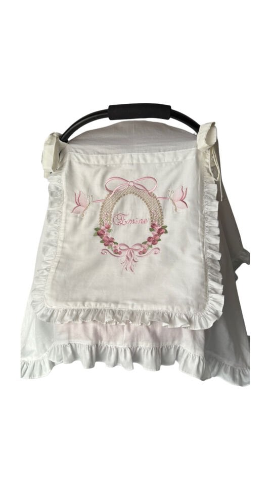 Pamuklu Bebek Puset Örtüsü