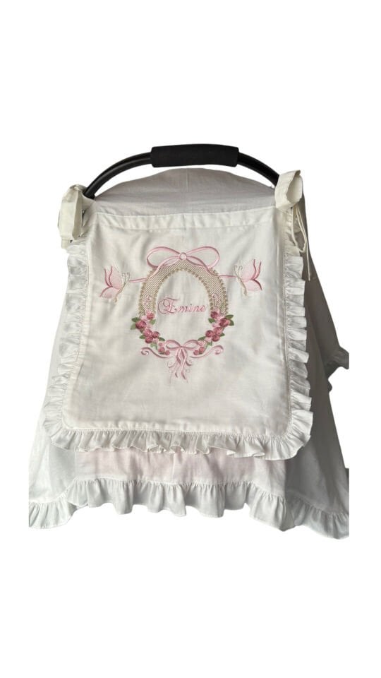 %100 pamuk saten bebek puset örtüsü – sivrisinek tüllü, nefes alan tasarım