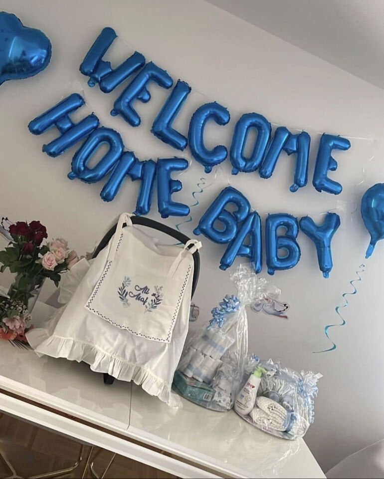 pamuklu bebek arabası örtüsü