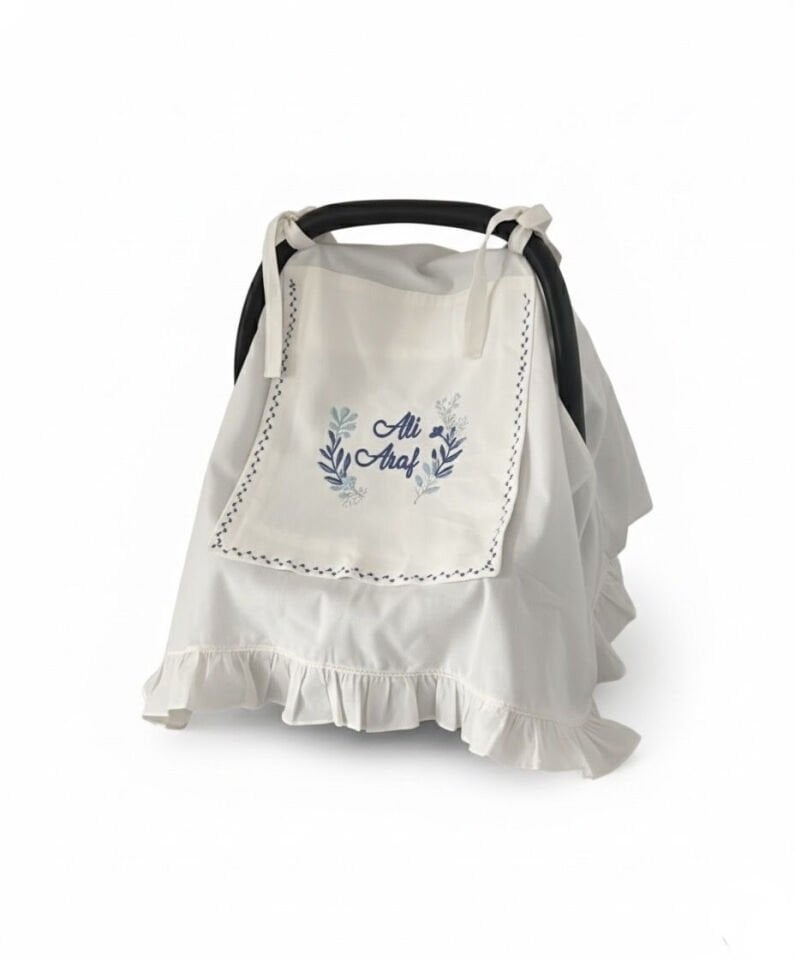 	sivrisinek tüllü pamuk bebek arabası örtüsü