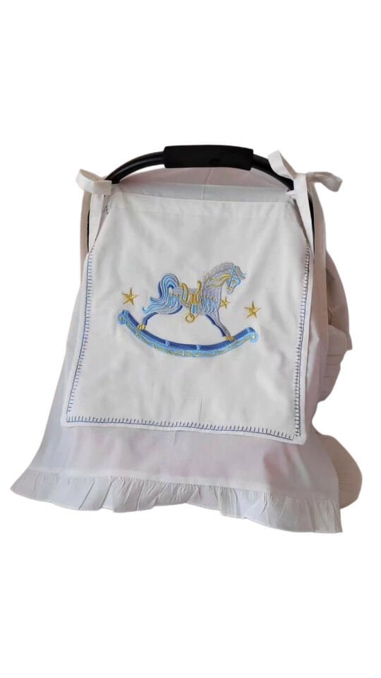 Nefes alabilen pamuk bebek arabası örtüsü