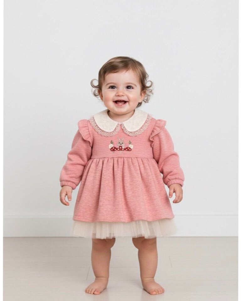 Pembe bebek elbisesi