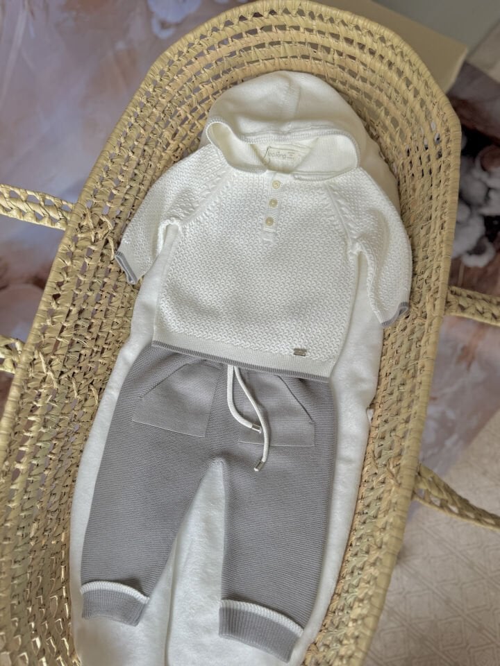 gri ekru premium bebek alt ust takim